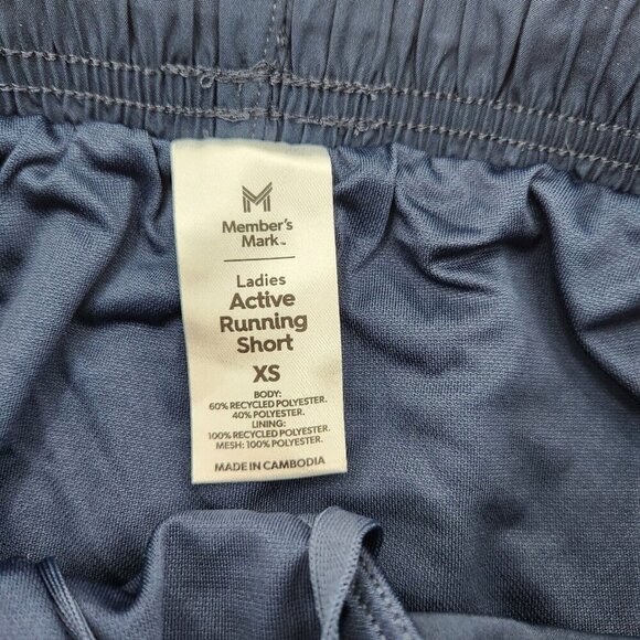 Members Mark 3" Inseam Elastic Waistband Lined Active Navy Shorts Womens XS - Picture 2 of 5